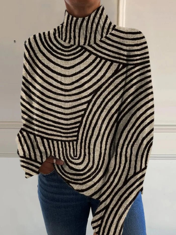 Mélodie | Pull à Col Roulé en Ligne-Art