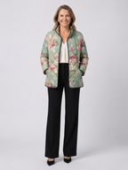 Venlora Mode | Light Quilted Jacket with Vintage Roses
