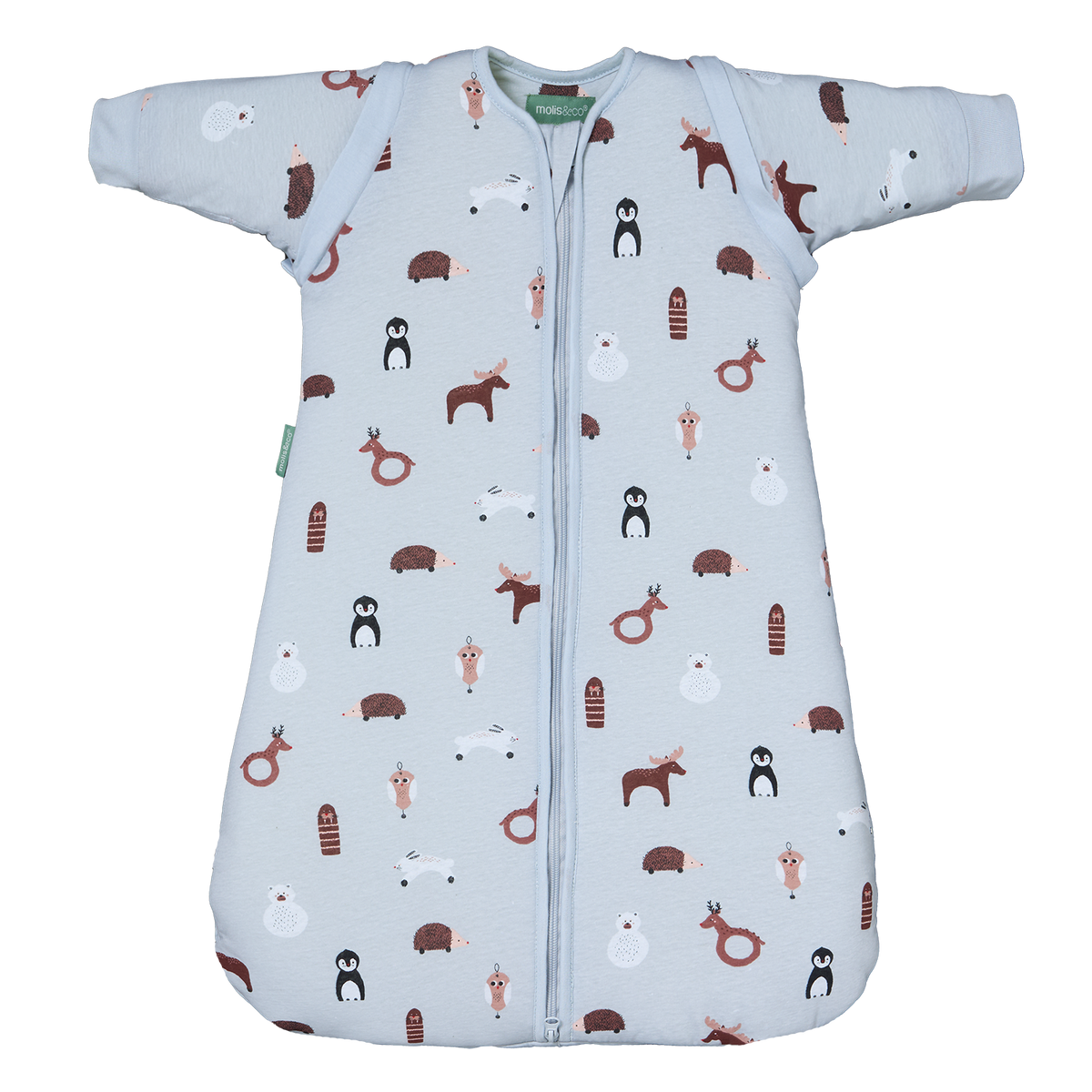 Sac de couchage pour bébé avec manches - Animaux d'hiver - TOG 2.5