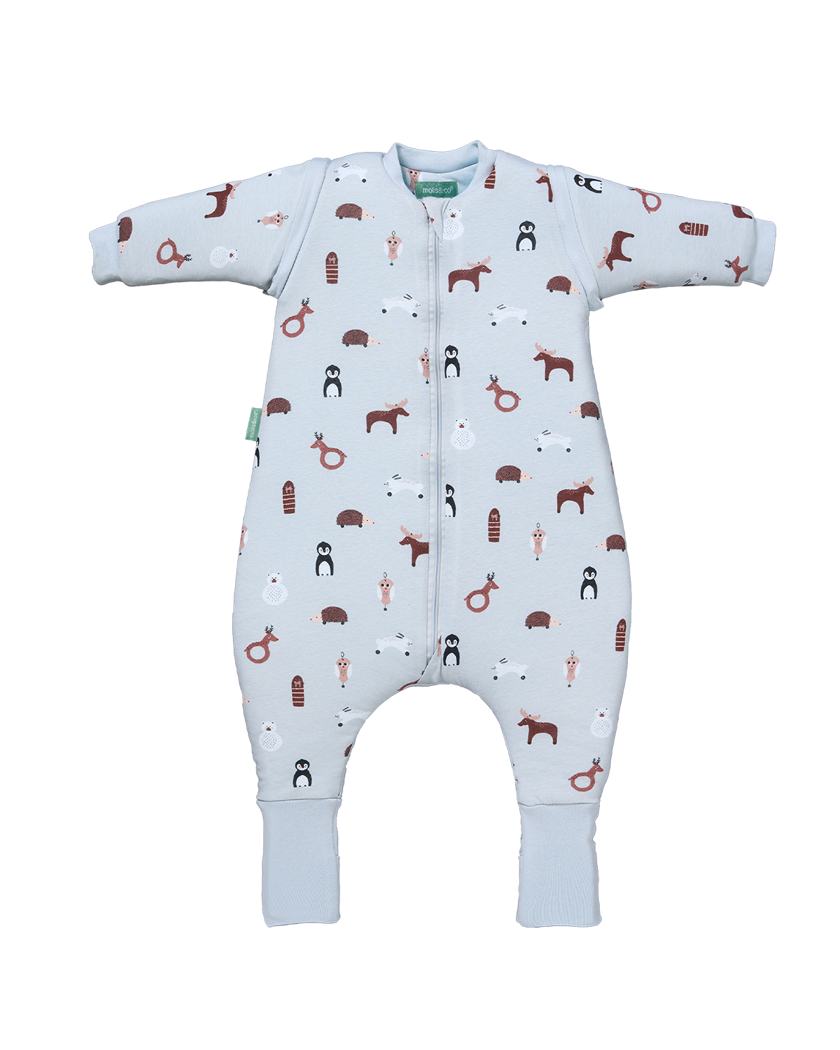 Combinaison de sommeil avec manches et chaussettes - Animaux d'hiver - TOG 2.5