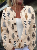 Venlora Mode® | Cardigan à imprimé félin