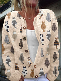 Venlora Mode® | Cardigan à imprimé félin
