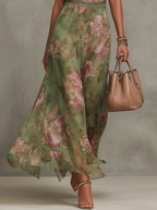 Livia | Robe longue élégante à fleurs et dos nu