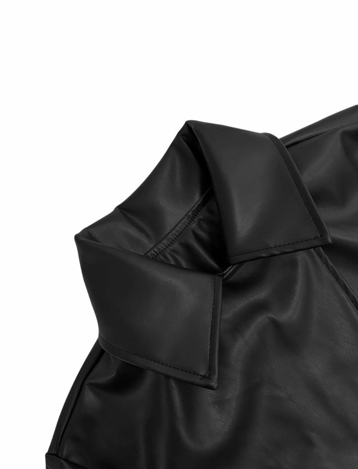 Chic Manteau d'Automne en Cuir