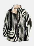 Venlora Mode | Sylvie Zebra-Print Quilted Jacket