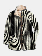 Venlora Mode | Sylvie Zebra-Print Quilted Jacket