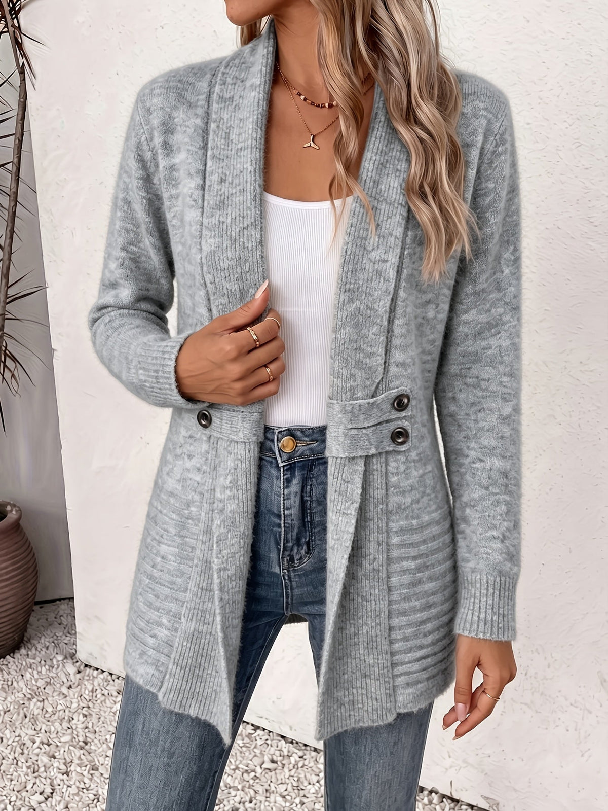 Juliette™ | Cardigan Élégant pour Femmes - Devant Ouvert & Taille Cintrée