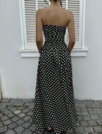 Maxi Robe d'Été à Pois