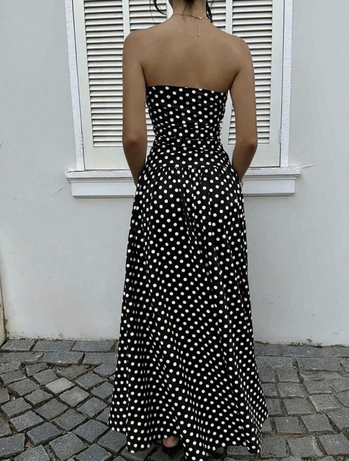 Maxi Robe d'Été à Pois