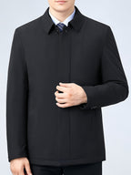 LAURENT MONACO | VESTE À COL À REVERS ET FERMETURE ÉCLAIR POUR HOMMES