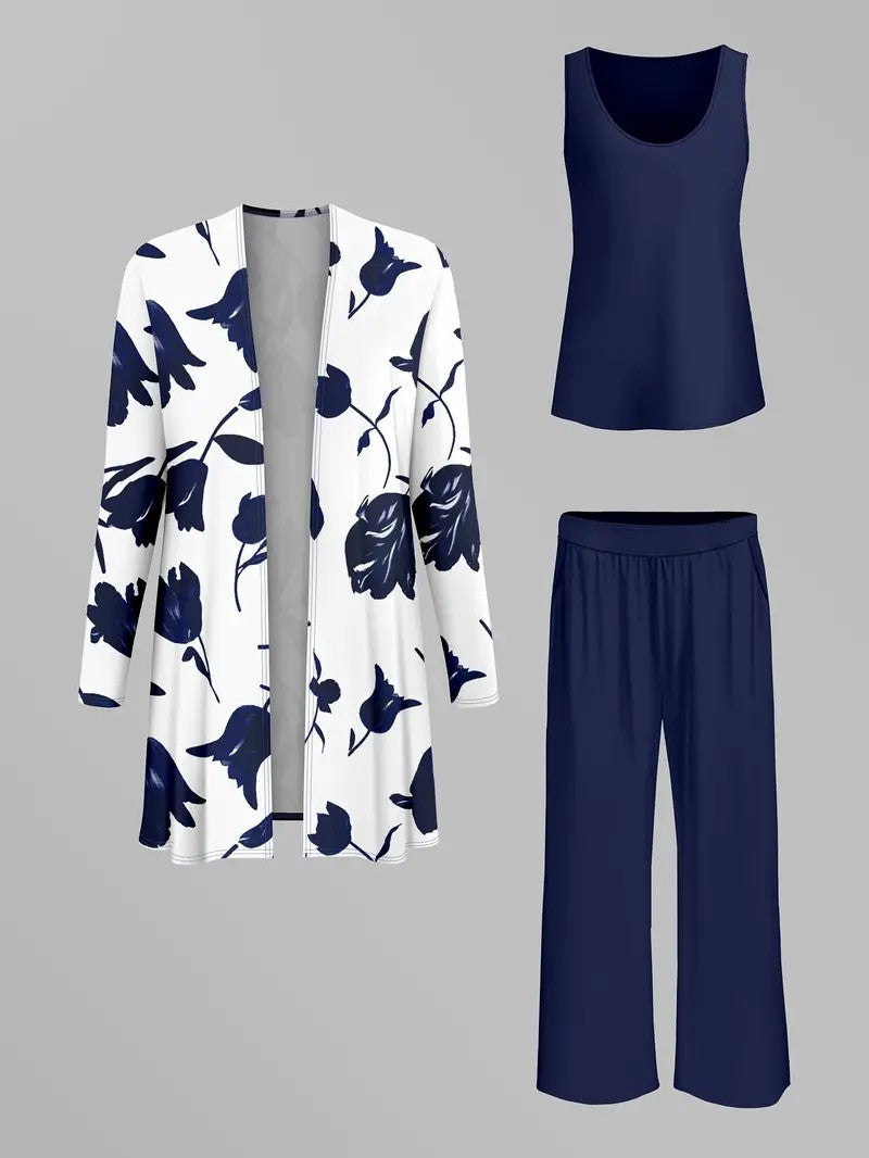 Éliane | Ensemble 3 Pièces Bleu Marine