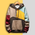 Raymundo | Pull à capuche décontracté en patchwork pour homme