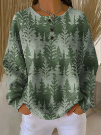 Violet | Henley Top - Christmas Forest