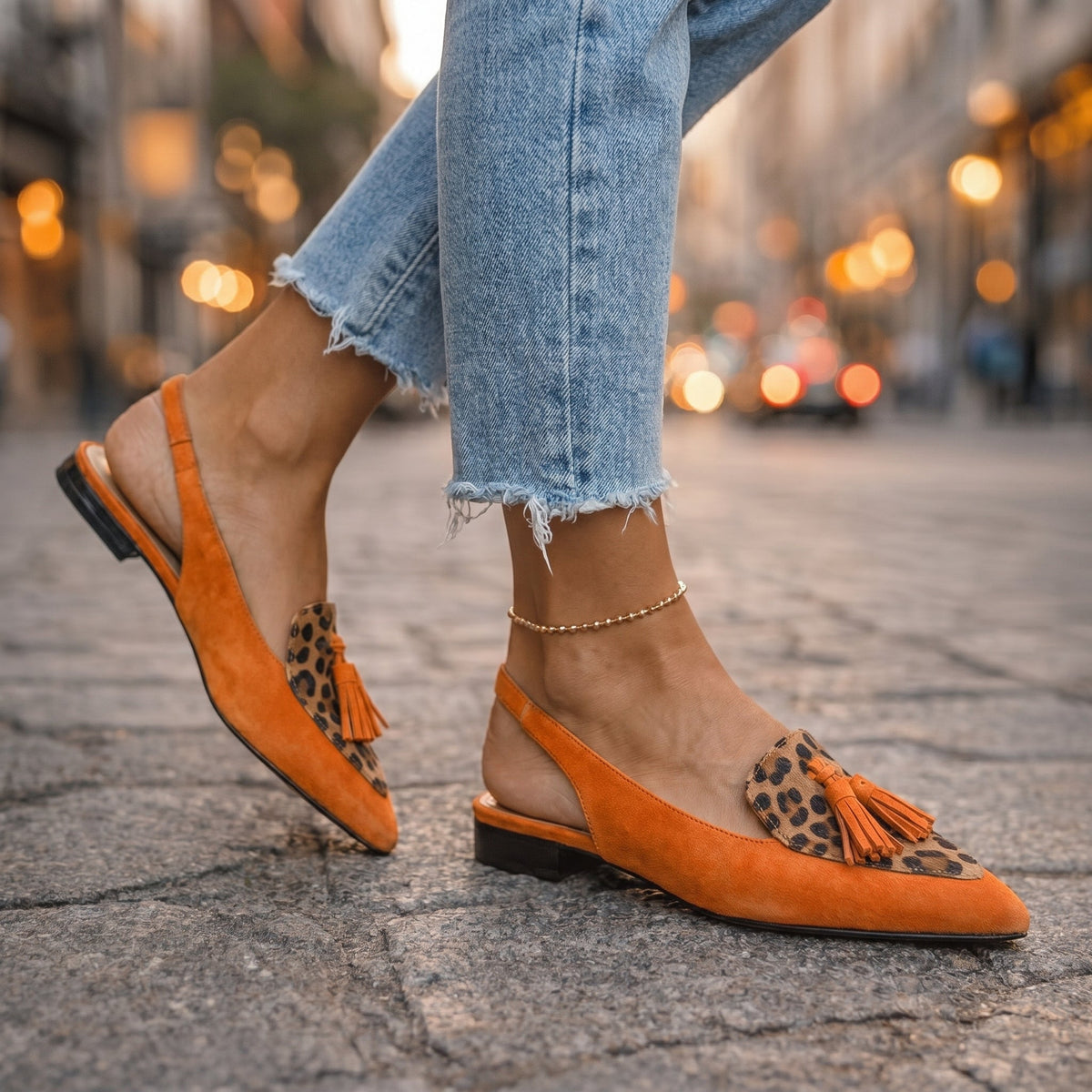 Elena | Sandales avec des lanières et des franges