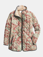 Venlora Mode | Pauline Terracotta Quilted Damask Jacket