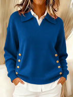 Vicenta | Pull avec Col Polo et Boutons
