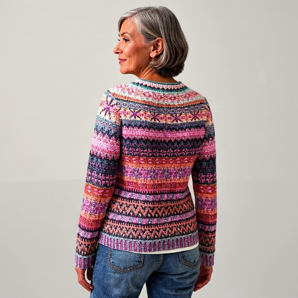 Venlora Mode | Pull Maille Chinée Rose Élina