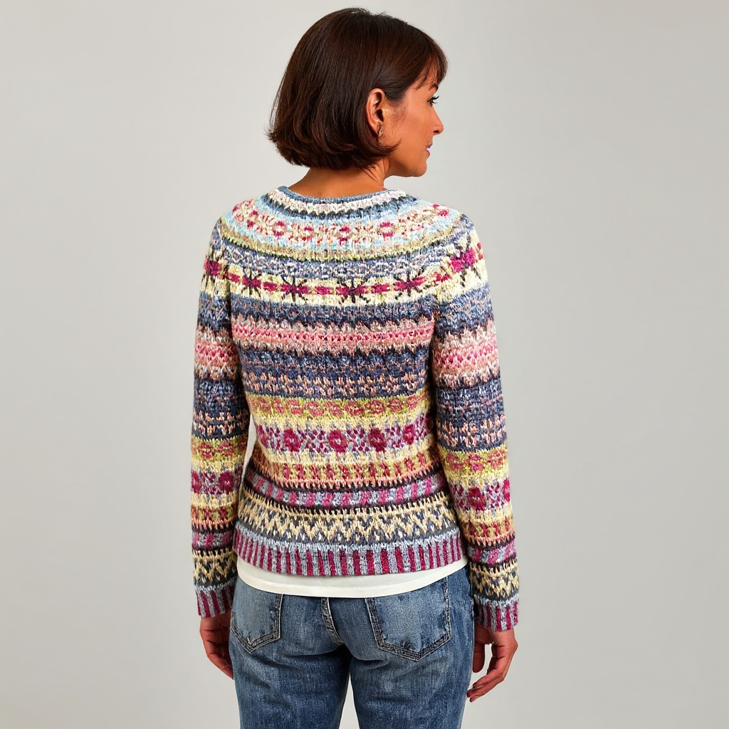 Venlora Mode | Pull Maille Empiècement Ivoire Martine
