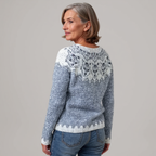 Venlora Mode | Pull Maille Empiècement Givré Léa