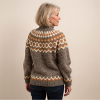 Venlora Mode | Pull Col Montant Jacquard Christine