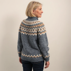 Venlora Mode | Pull Col Montant Jacquard Christine