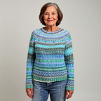 Venlora Mode  | Pull Maille Chinée Océan Florence