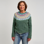 Venlora Mode  | Pull Maille Vert Sauge Véronique