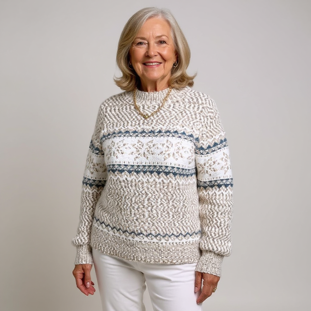 Venlora Mode  | Pull Col Montant Flocons Margot