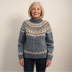 Venlora Mode | Pull Col Montant Jacquard Christine