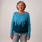 Venlora Mode  | Pull Maille Motif Forêt Brigitte