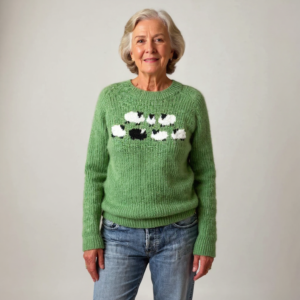 Venlora Mode  | Pull Maille Motif Moutons Mathilde