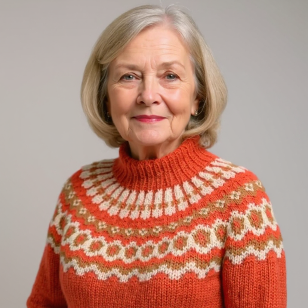 Venlora Mode | Pull Col Montant Jacquard Christine
