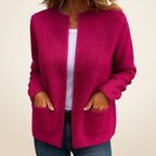 Colette | Gilet Zippé en Maille Chaude à Poches