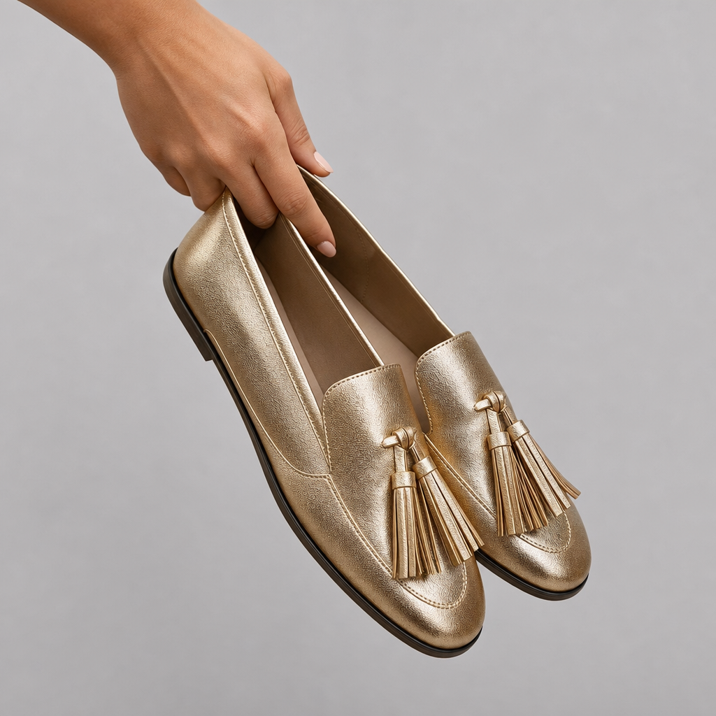 Donatella | Mocassins à Franges Dorées