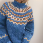 Venlora Mode | Pull Col Montant Jacquard Christine