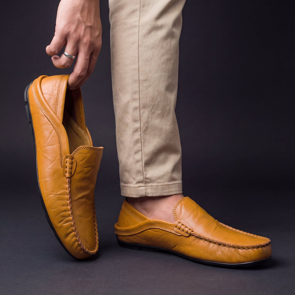 Venlora Mode | Mocassins en cuir pour homme