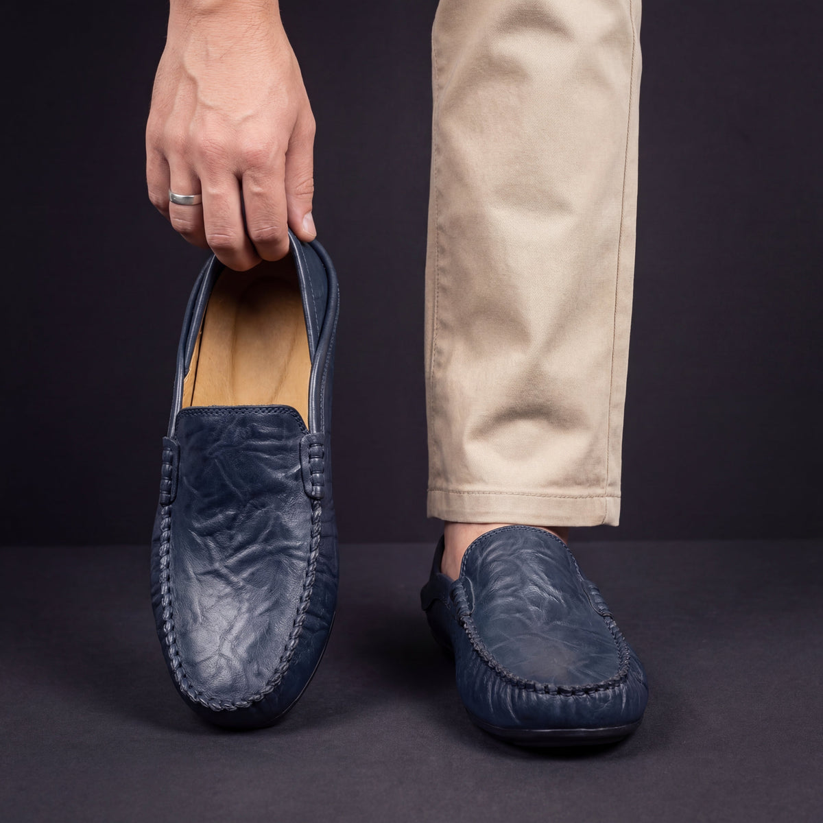 Venlora Mode | Mocassins en cuir pour homme