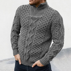 Quinn | Pull à col roulé zippé en maille pour homme