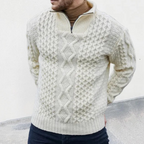 Quinn | Pull à col roulé zippé en maille pour homme