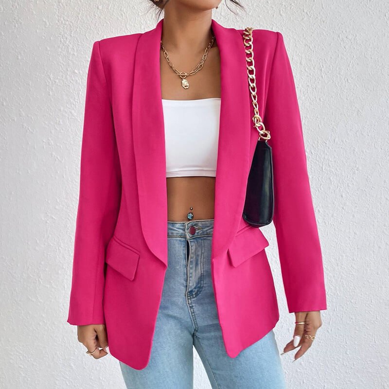 Femmes Manches Longues Ouvert Devant Blazer | Elégant