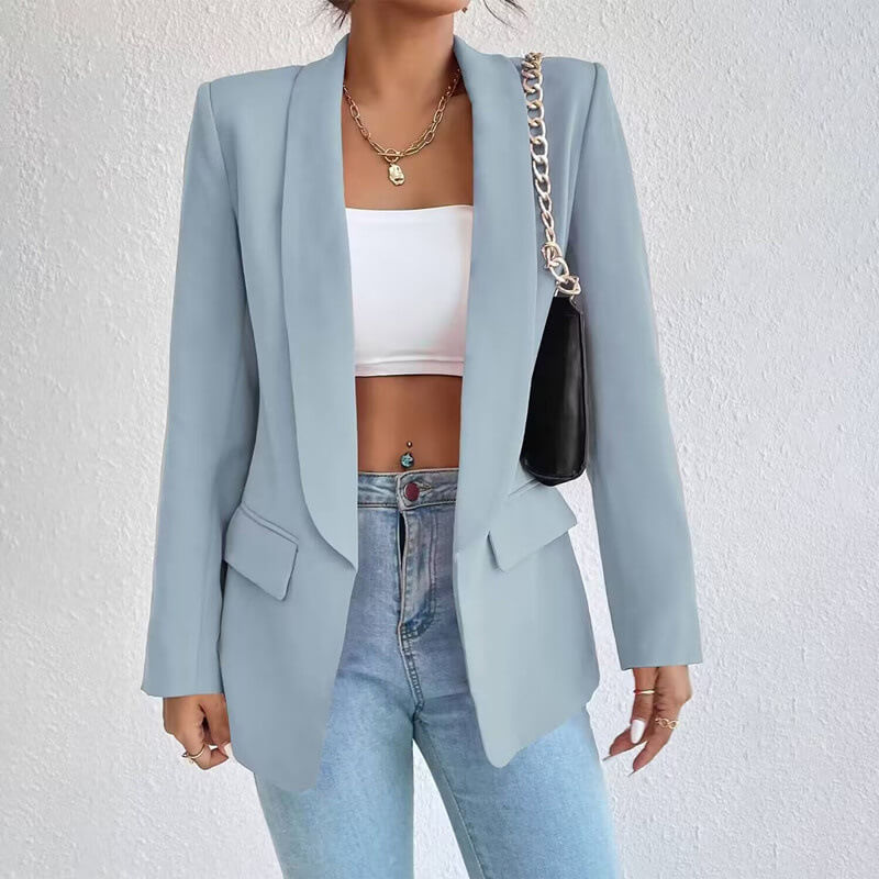 Femmes Manches Longues Ouvert Devant Blazer | Elégant