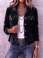 Raffaella | Veste en Velours Vintage Bohémien
