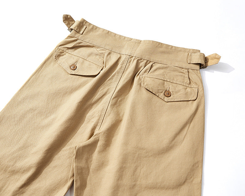 Shorts rétro décontractés kaki pour homme style Gurkha inspirés de l'armée britannique
