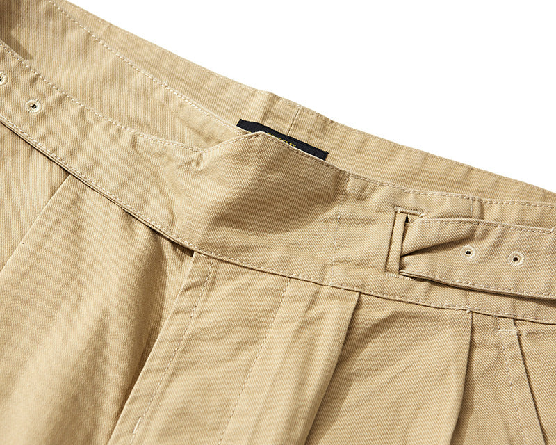 Shorts rétro décontractés kaki pour homme style Gurkha inspirés de l'armée britannique