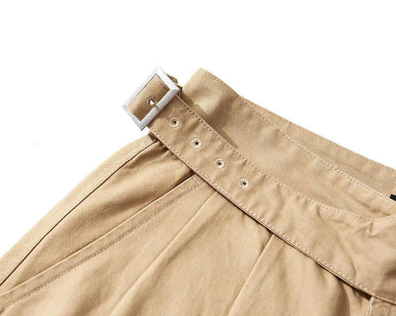 Shorts rétro décontractés kaki pour homme style Gurkha inspirés de l'armée britannique