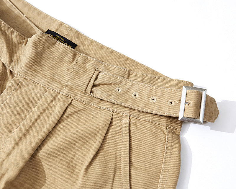 Shorts rétro décontractés kaki pour homme style Gurkha inspirés de l'armée britannique