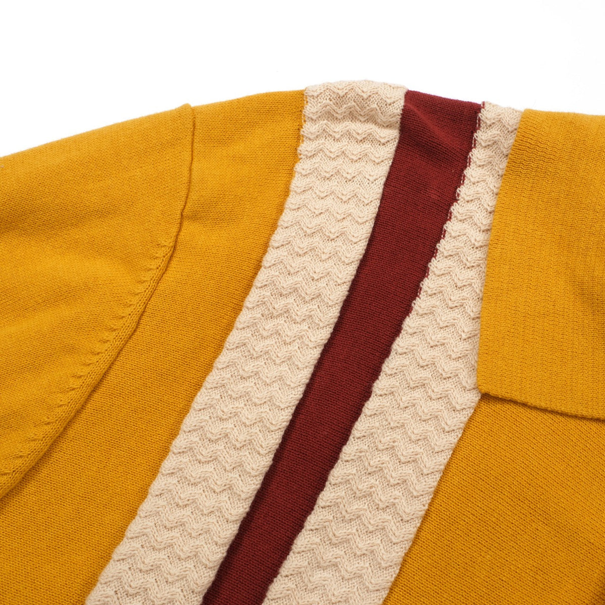 Chemise rétro à rayures des années 70 pour homme – Polo tricot doré
