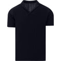 Chemise rétro minimaliste en jersey noir à côtes pour homme des années 60