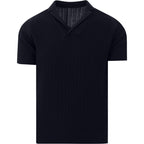 Chemise rétro minimaliste en jersey noir à côtes pour homme des années 60