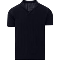 Chemise rétro minimaliste en jersey noir à côtes pour homme des années 60